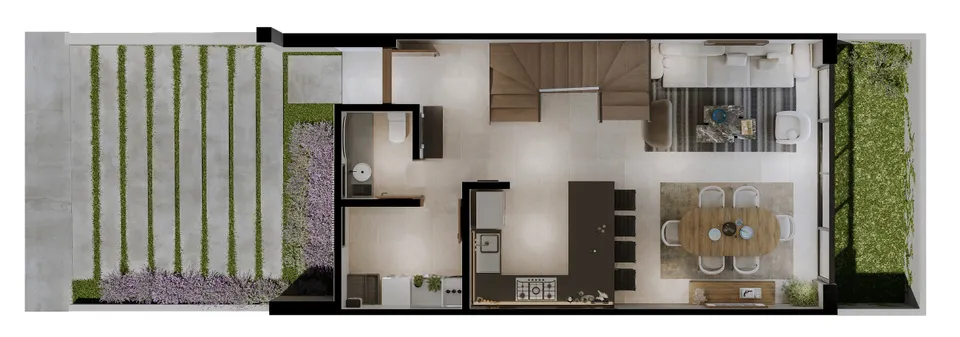 Planta baja de Residencia Malbec