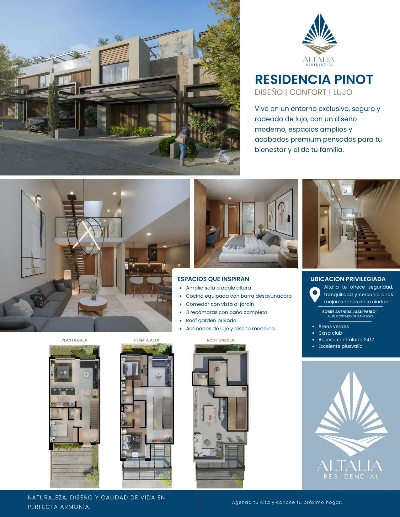Ficha técnica y plantas arquitectónicas de Pinot