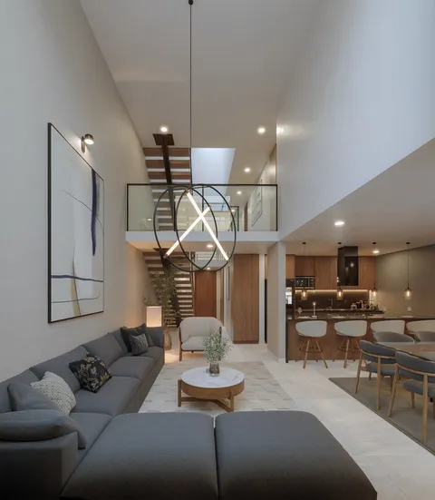 Sala a doble altura de Residencia Pinot