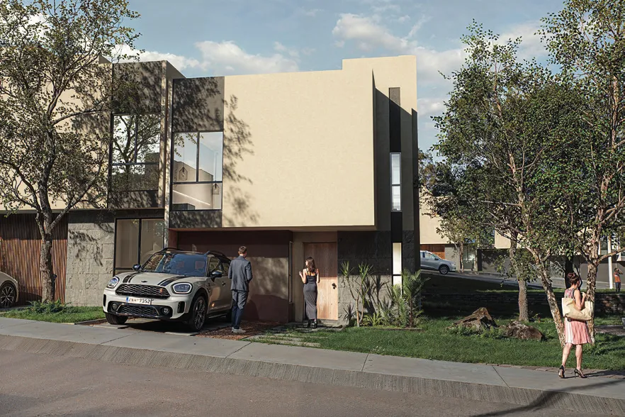 Fachada del prototipo Valencia (render ilustrativo)